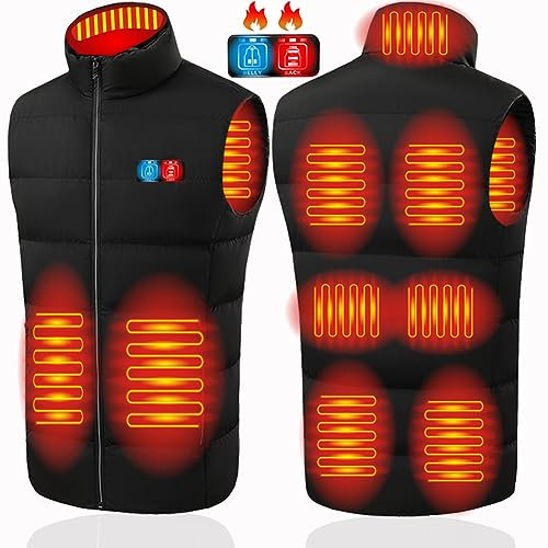 XCMVCN Heated Vest, 2024 Upgraded Edition Heating Jacket, Heated Coats for Men and Women,Lightweight Heated Jacket Winter Outdoor XL - (Excluded Power Pack)