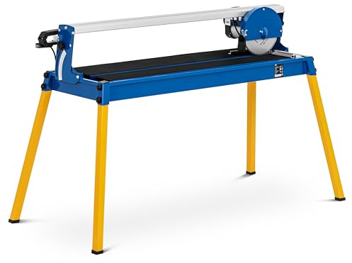 MSW MSW-TSAW1500PRO - Tagliapiastrelle elettrico, 1500 W fino a 42 mm, regolazione dell'angolo, tagliapiastrelle a umido