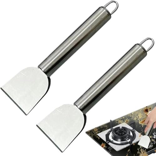 2Pcs Silver Heavy Duty Ice Scraper For Fridge Freezers - Multipurpose Kitchen Cleaning Spatula - Stubborn Dirt Spatula ForStubborn Ice And Frost, Kitchen Cleaning Refrigerator Parts and Accessories