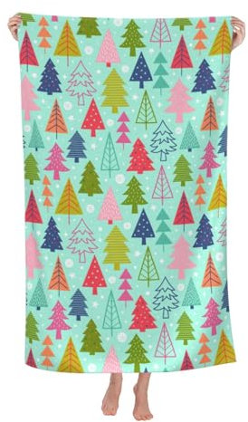 Herren Damen Microfaser Handtücher Großes Strandtuch „Frohe Weihnachten“ Strandtuch Lustige Handtücher Besonderes Badetücher Für Urlaub Reise Schwimmen