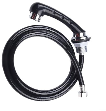 Bulevisiter Pommeau de douche professionnel pour salon de coiffure avec tuyau, accessoires de lavabo, lavabo de coiffeur, buse de shampooing professionnelle, tuyau pour coiffeur