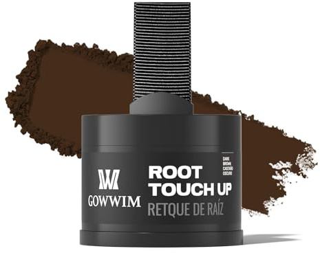 Gowwim Ansatzpuder 4g Dunkelbraun - Haarpuder Männer und für Frauen wasserfesten Haar Concealer zur Haarverdichtung Wurzeln für dünner werdendes Haar