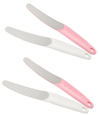 NOLITOY Lime per Unghie in Acciaio Inox 4 Pezzi Set Professionale per Manicure Art Portatile per Cura e Lucidatura Unghie da Viaggio Colore Casuale
