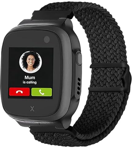 Bracelet en Nylon Tressé Compatible avec Xplora X5 Play/Kidzi/XGO 2/XGO 3 | 16mm Accessoires Montre Connectée Enfant Etanche Magnétique Doux Ajustable Sangle de Remplacement pour Filles Garçons