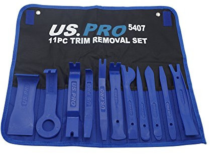 Juego de 11 herramientas de desmontaje de clip para el revestimiento de interiores, palanca de montaje