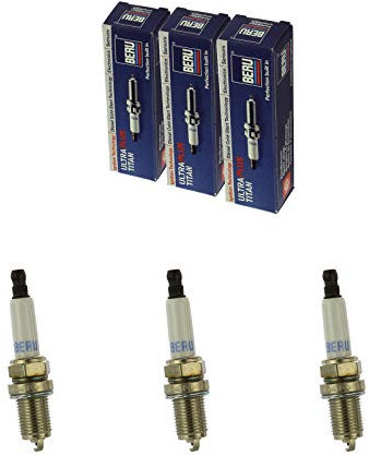BERU 3x Zündkerze ULTRA Z200 // 14 F-7 HUR2 Set / 3-Zylinder Auto Zündkerze