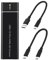 Aluminum M.2 NVME SSD Enclosure, USB 3.1 Gen 2 to NGFF NVME PCI-E M-Key Solid State Drive External Enclosure, With Type C-C Cable& USB A to USB C Cable