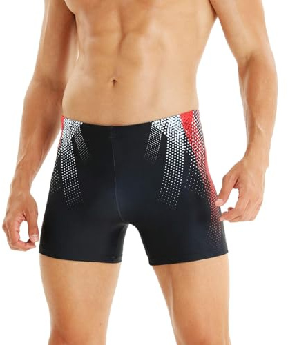 WHCREAT - Bañador Deportivo para Hombre, protección UV, Resistente al Cloro