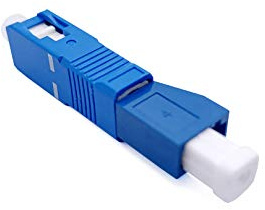 Elfcam® – Glasfiberadapter LC-uttag till SC-kontakt, LWL-koppling LC/UPC kvinnlig till SC/UPC Male Simplex Monomod, 1 styck
