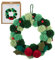 Trimits Pom Pom Wreath Kit, Make Your Own Front Door Garland with Yarn, Needle & Instructions - Festive Green