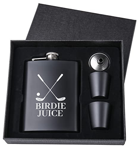 Flasque en acier inoxydable 240 ml avec deux verres à liqueur et entonnoir, bouteille d'alcool pour whisky, vin, vodka - Convient pour le transport de l'alcool