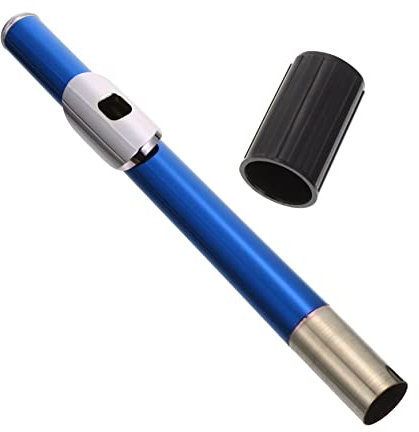 Mikinona Flöte Kopfrohr Hippo-gartenstatue Flöteninstrument Ersatzteile Für Flöten Speckhaken Metall Für Flöte Silberner Kreuzballon Abs-Kunststoff Blasinstrument Mundstück