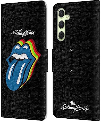 Head Case Designs Officially Licensed The Rolling Stones Pop Art 2 Licks Collection Leather Wallet Case Compatible with Samsung Galaxy A54 5G