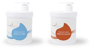 pack fisoterapia PHYSIOCEUTICALS: Crema de Masaje efector FRIO y efecto CALOR para Fisioterapia Profesional 1000 ml