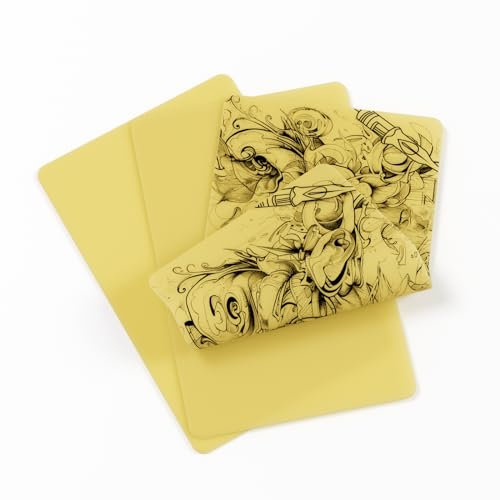 EZ Piel Sintetica Tatuaje 3mm - 3piezas (20cm x 30cm) Tamaño A4 Silicona Blanda Piel Sintetica, Suministros para Tatuajes de Piel Suave de Doble Cara en Blanco (Amarillo)