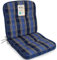 Herlag Niedriglehner-Polsterauflage Tilly 100x50x9cm | Stuhlauflage 9cm Karo-Motiv | Auflage Niederlehner-Gartenstuhl | Deluxe-Serie hoher Komfort | Öko Tex 100 | Blau-Kariert