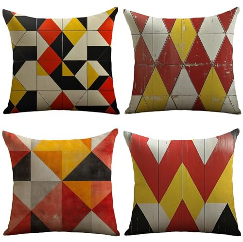 Cuscini Esterno Giallo Federe Cuscini Divano 70x70cm Cuscino Divano Geometria Velluto Copricuscini Decorativi Doppia Faccia Stampa Fodera per Cuscino per Sedia Camera Arredo Esterni Giardino JL-267