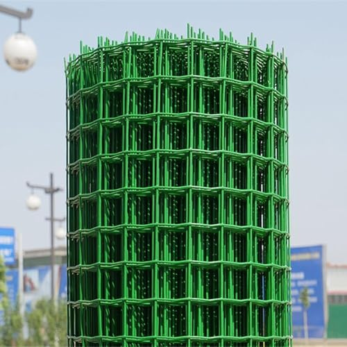 HGOuhK Valla para jardín Valla de Malla metálica, Valla de Acero recubierta de PVC Verde, Malla Decorativa for Caminos de césped Valla metálica(2.0mm)