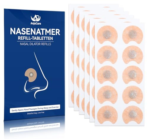 AnjoCare 60 St Magnetiska Näsplåster, Näsremsor För Magnetiska Näsremsor, Hjälper Till Att Minska Snarkning, Förbättra Sömnkvaliteten, Förbättra Luftflödet I Näsan, 30 Par Magnetiska Näsremsor