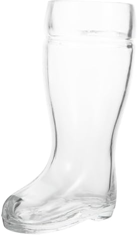 VILLCASE Copa de Vidrio Forma de Botas Creativa para Vino y Cócteles, Resistente al Calor y Fácil de Limpiar, Adecuado para Uso en Casa o Camping