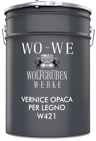 Pittura colorata opaca per legno vernice acqua mobili protettiva W421 Bianco puro sim. RAL 9010 - 2.5L