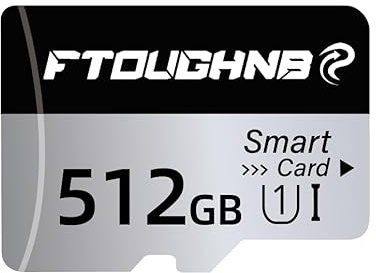 FTOUGHNB Scheda di Memoria Micro SD da 512 GB Scheda SD Waterproof Memory Card SD with Smartphone, Camera, Tablet, Drone, Smart TV,Fotocamera.