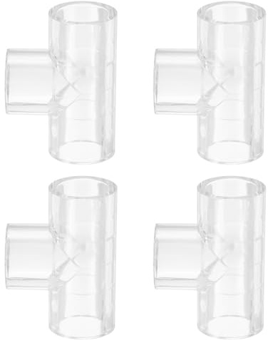 Kvartsman 4 st klar T-stycke montering 14 mm ID PC rör montering adapter rörkontakt för dator PC vattenkylningssystem