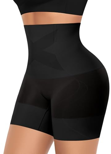 YARRCO Short Gainant Femme Ventre Plat Invisible Panty Gainant Taille Haute Gaine Amincissante Culottes Sculptantes Culotte Gainante sans Couture Short Anti Frottement Cuisse