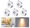 5er LED Einbaustrahler Set,Elitlife 1W Warmweiß Mini Einbaustrahler mit Transformer LED Deckeneinbaustrahler Schwenkbar COB Deckenspots Aluminium LED