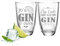 FORYOU24 2er Set Gin-Gläser - Gin o Clock & Am Ende - Geschenk für Gute Freunde & Partner - Gin-Geschenkset + Gin-Tonic