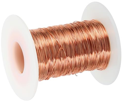 PATIKIL Filo di Rame Puro al 99,9%, Diametro 26 Gauge/0,4 Mm, Bobina da 100 m/328 Ft di Filo di Rame Puro per Creazione di Gioielli, Perline e Piante da Giardino