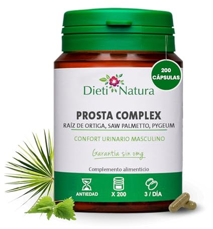 Dieti Natura Prosta Complex 200 Cápsulas - Flavonoides contra el Malestar Prostático - Prosta Complex para el Confort Urinario Masculino y Apoyo a la Función Renal (Prosta Complex)