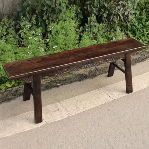 BRCYKRWY Rustico Panchina Ingresso Panca da Tavolo da Pranzo Panchetta Panchina da Pranzo A 2 Posti in Legno Scarpiera Panca Panche Spogliatoio per Soggiorno Ingresso E Salotto,Color Legno Naturale