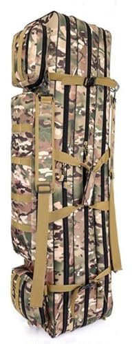 LSWKG Gewehrtasche,Waffentasche für Langwaffen 120/100/80cm Gewehrkoffer für 2 Langwaffen Langwaffentasche für Jagd Schießstand Schusswaffentransport Angeltasche Camouflage B,120cm