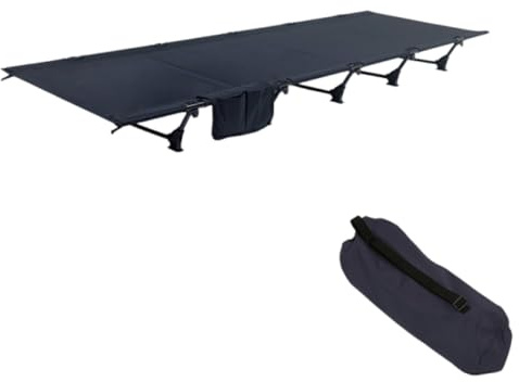TAIZhiChen Lettino Pieghevole Pieghevole in Alluminio Alta Capacità di Carico Letto da Campeggio in Alluminio Resistente Agli Strappi Letto da Campo Compatto, Nero
