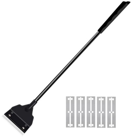 Fish Tank Glass Cleaner,65cm Long Handle Aquarium Glass Scraper Tool