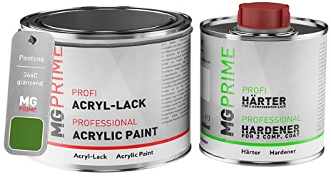 Pantone 364C Green Peinture acrylique brillante Pot de 0,75 litre / 750 ml, y compris le durcisseur