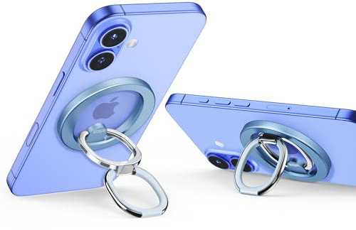 ESR MagSafe Ringhalter, Magnetisch Handy Ring Halterung, Verstellbarer MagSafe Ständer Fingerhalter Griff für iPhone Air/17/16/15/14/13/12, Google Pixel 10, Galaxy S25, Magsafe Zubehör, Sierra Blau