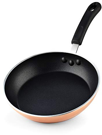 Cook N Home Nonstick Frying Pan Skillet, 8-Inch Sauté Fry Pan Omelet Egg Pan induction cookware, Copper