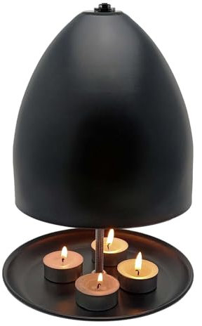 Sionhiuo Horno para velas de té, calentador de velas de té, vela de metal, calefacción y estufa, horno de velas grande con rápido, portavelas y portavelas para oficinas, dormitorios,