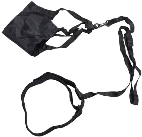 Swim Parachute, Nylon and PP Swim Belt Swim Accessories with Buckle for Swimming Training (Black)