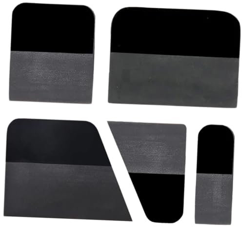 FLCPJGV 5 Pezzi Spatole PPF he Spatole in TPU Strumento per pellicole per auto Strumenti per oscurare finestre facili da usare per pellicole di, Nero