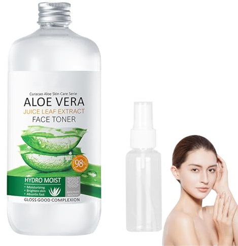 Hppsctink 500ml Tonique pour le visage à l'aloe vera, Hydratation en profondeur, Soin de la barrière cutanée, Raffermit et hydrate le visage, serum