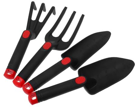 Toyvian Ensemble Doutils De Jardin Ergonomiques 1 Ensemble Doutils À Main De Jardinage Fourche Râteau Bêche pour