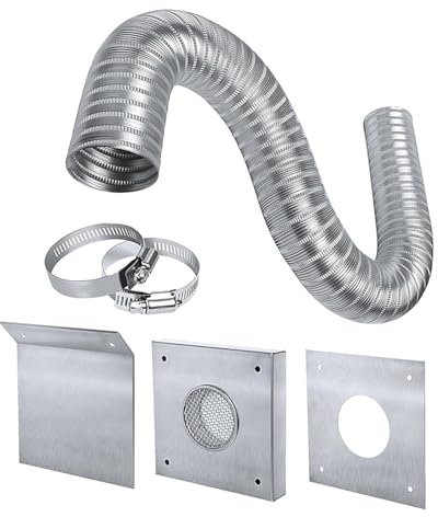 Sturdy metal ventilation set for pellet stoves improves efficiency suitable for home and commercial use
