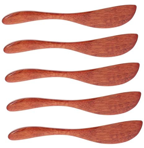 Cabilock 5pezzi Spalmatrici Per Alimenti in Legno Coltello Per Spalmare Formaggio Accessori Da Cucina Cucchiaio Per Gelato Utensili Per Sandwich