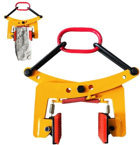 Bordsteinzange 325 kg, Verstellbarer X-förmiger Plattenheber (6–24 cm) mit rutschfesten Gummipads, Steinzange aus legiertem Stahl für Marmor, Granit und Bordstein-Transport