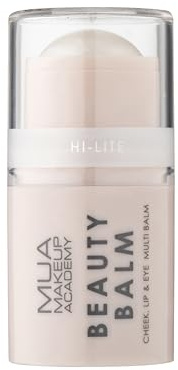 MUA Beauty Balm, Hi-Lite, Multi-Use Face Balm (Pack of 1) | Transparent Glossy Finish, For Cheeks, Lips & Eyes, Enriched with Shea Butter & Vitamin E, Vegan & Cruelty Free