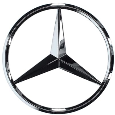 Mercedes-Benz Genuine Front Radiator Grille Emblem Chrome A0008176007 Mercedes Star Badge for A-Class W177, C-Class W205/W206, E-Class W213/C238, S-Class C217, CLS C257 Original OEM Replacement Part