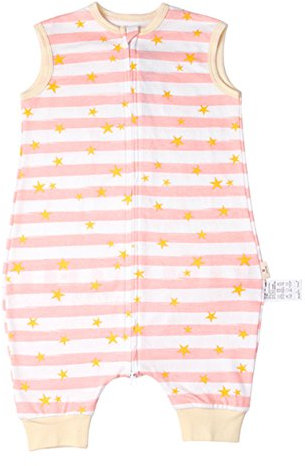 Chilsuessy Baby Schlafsack Kleinkinder Ärmellos Sommerschlafsack 100% Baumwolle 0.5 Tog Sommer Schlafanzug Schlafsäcke Decke Sleeping Bag, Sterne, M/Koerpergroesse 80-90cm